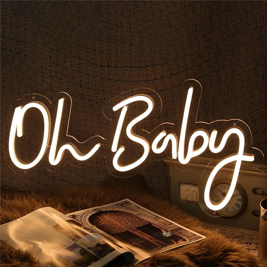 Oh Baby Neon Sign LED Marquee  - Baby Nursery Wall Lights ulasan dan harga