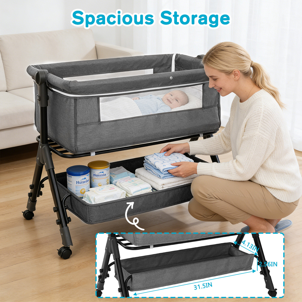 Baby Bassinet 3 in 1 Baby Bass - Baby Nursery Trolley ulasan dan harga
