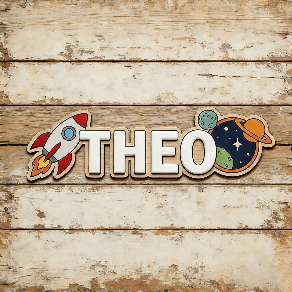 Personalized Space Rocket Name - Baby Nursery Boy ulasan dan harga
