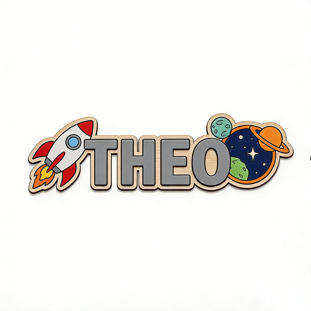 Personalized Space Rocket Name - Baby Nursery Boy ulasan dan harga