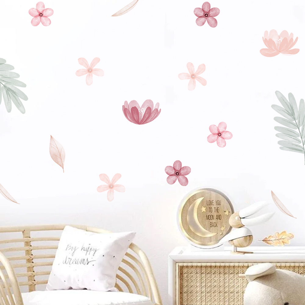 Boho Leaves Botanical DIY Wall - Baby Girl Nursery Quotes ulasan dan harga